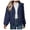 Navy, variant on Fgnfyis Women’s Comfortable Autumn Winter Fashion Loose Casual Zipper Stand Collar Jacket Khaki L