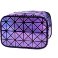 thumbnail image 3 of Bolsa de maquillaje láser 3D, bolsa de almacenamiento de viaje, bolsa de aseo impermeable de gran capacidad, 3 of 4