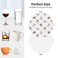 thumbnail image 6 of Naloa Bbaseball Dog Leather Coasters for Drinks, Durable Drink Coasters 4 Set for Tabletop Protection, Luxurious Home Décor and Housewarming Gift ( {designName})Hexagon, 6 of 6