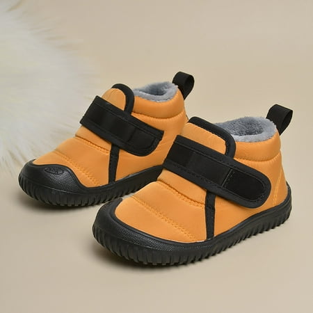 

Cathalem Size 7 Toddler Boots Girls Toddler Winter Snow Boots Boys Girls Cold Weather Baby Shoes Hook Loop 4 Toddler Boots Yellow 2.5 Years