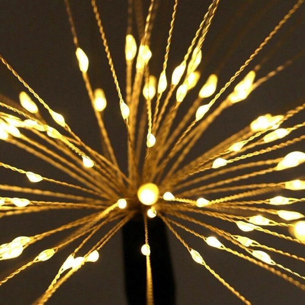 Lámpara Luces solares LED Luces de fuegos artificiales de juego de césped decorativas al aire libre para jardín Tmvgtek Para estrenar