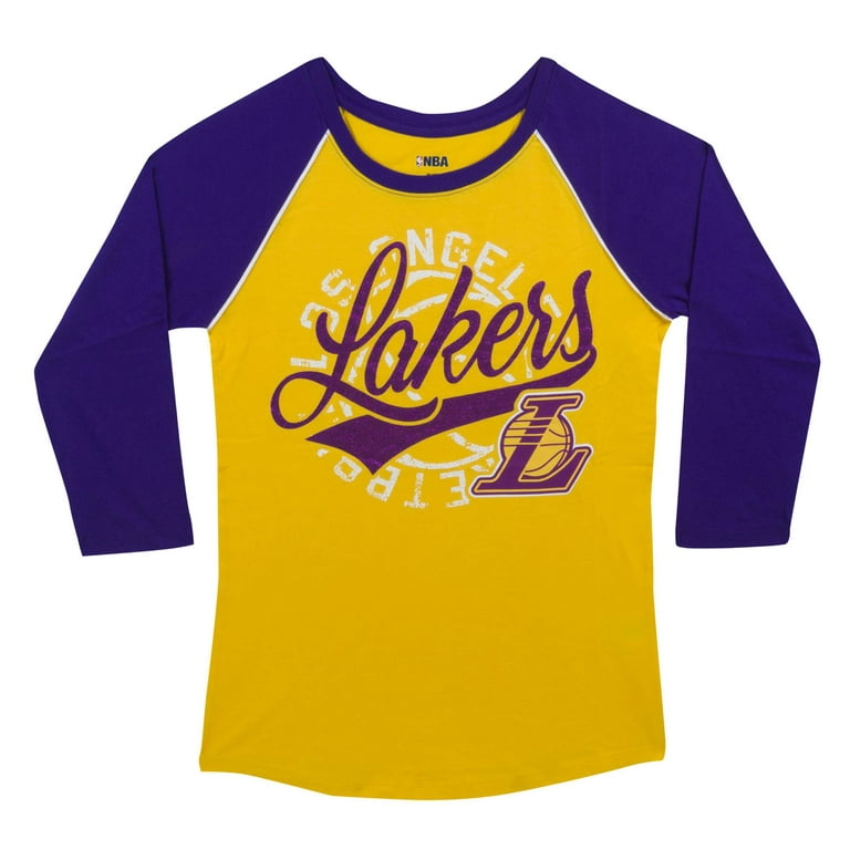 Los Angeles Lakers Women's NBA Long Sleeve Baby Jersey Crew Neck Tee