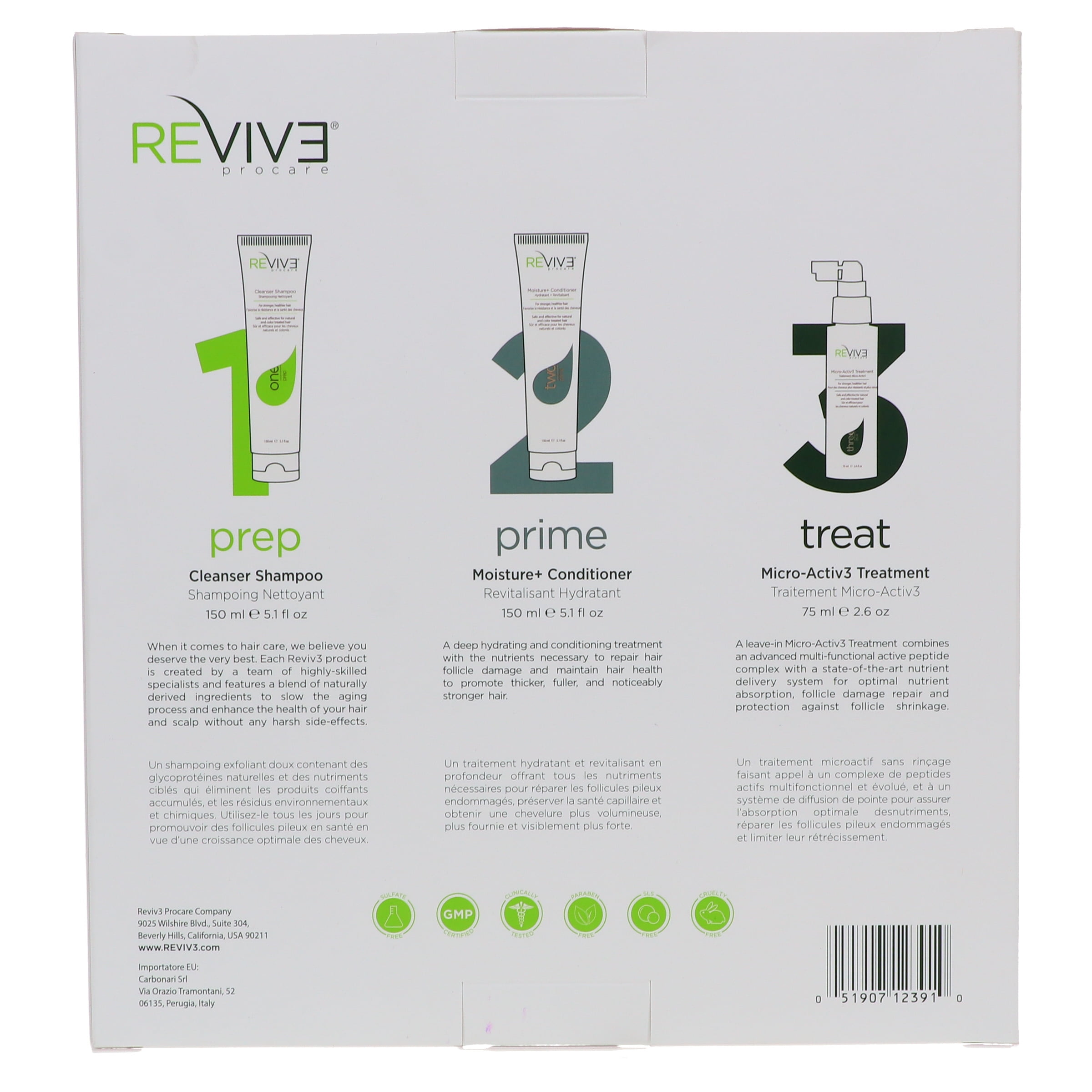 Revive Procare Hair Loss Reduction Kit - 3 Part System with