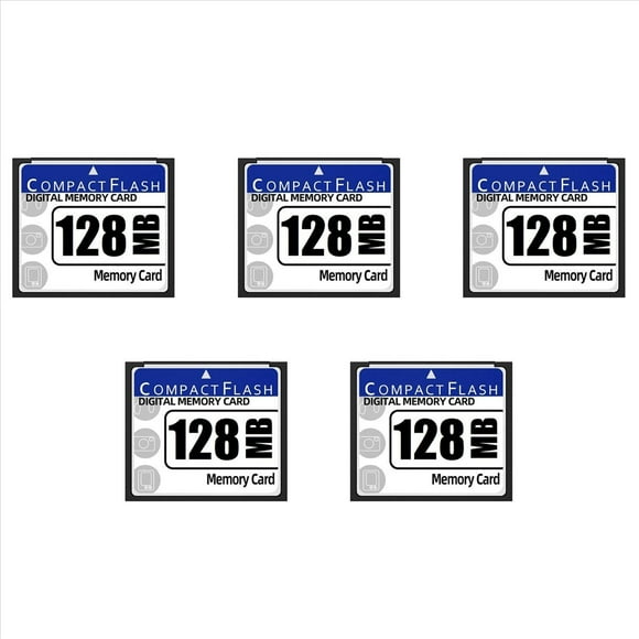 5X 128MB Compact Flash Memory Card for Camera, Advertising Machine, Industrial Computer Card,5 x Compact Flash Card,White&blue