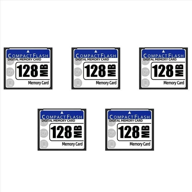 5X 128MB Compact Flash Memory Card for Camera, Advertising Machine, Industrial Computer Card,5 x Compact Flash Card,White&blue