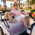 thumbnail image 3 of Golf Cart Seat Covers for 2 Seater,Purple Ombre Soft Microfiber Cart Seat Towel Blanket,White Gradient Modern Abstract Art Absorbent Breathable Non Slip Bench Seats Protector for Golf Course 51"x31", 3 of 9