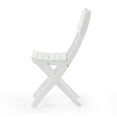 thumbnail image 6 of Vicaro Outdoor Acacia Wood Foldable Dining Chairs, Set of 2, White Finish, 6 of 8