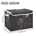 thumbnail image 5 of Yayeee Collapsible Cube Storage Bin with Lid Fabric Closet Decorative Basket with Handles, Black Watercolor Space, 5 of 7