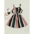 thumbnail image 2 of Coduop Big Girls Casual Summer Cutout Dress,Kids Sling Shoulder Striped Dresses,One Piece, 2 of 8