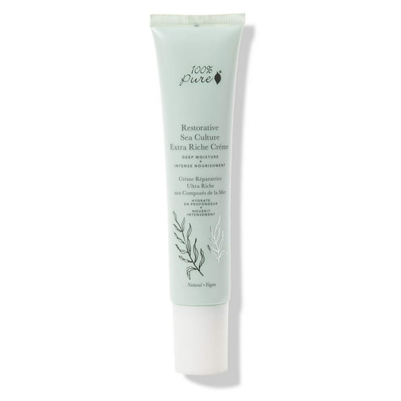 100% Pure Restorative Sea Culture Extra Riche Crme 1.4 Oz Nourishing Face Moisturizer For Dry Eczema Sensitive Skin Soothes Redness Long-Lasting Hydration