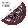 thumbnail image 3 of Kdxio Cute Foxes Print Christmas Tree Skirt Christmas Xmas Tree Skirts Mat for New Year Holiday Christmas Party Decorations-48", 3 of 6