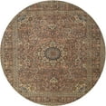 thumbnail image 1 of Ahgly Company Machine Washable Indoor Round Traditional Peru Brown Area Rugs, 3' Round, 1 of 7