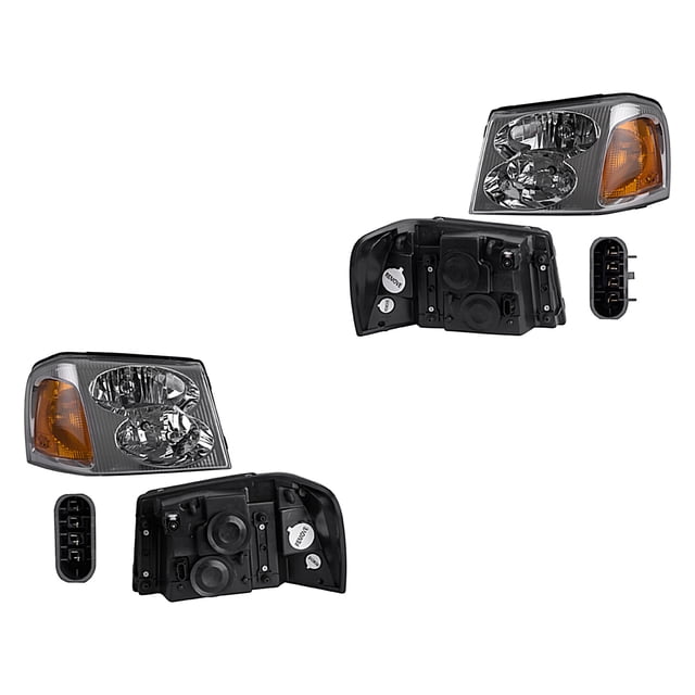 Par de Faros Envoy 2002 A 2009 Gmc DEPO .