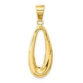 thumbnail image 4 of FJC Finejewelers 14 kt Yellow Gold Fancy Polished Hollow Oval Charm 33 x 15 mm, 4 of 6