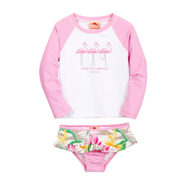Tommy Bahama TOMMY BAHAMA Girls 2Piece Swimsuit Set LongSleeve