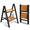 Black, variant on Levlad 2 Step Ladder Folding Stool with 330 lbs Capacity, Wood Grain Step Stool with Anti-Slip Wide Pedals, Large Rubber Feet