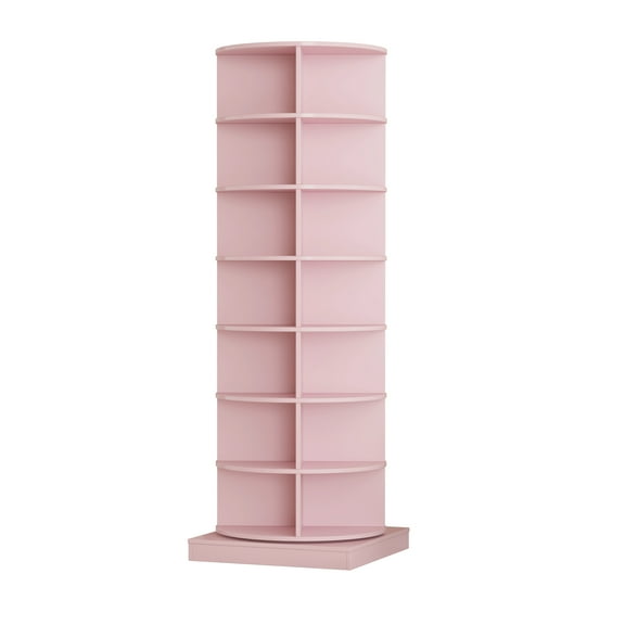 7 Tier Rotating Shoe Rack Tower Spinning Shoe Display,Pink