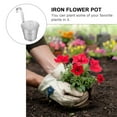 thumbnail image 3 of KONTONTY 2pcs Cylindrical Metal Flower Bucket Iron Hanging for Balcony Use, 3 of 8