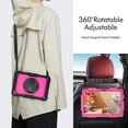 thumbnail image 5 of Case for Lenovo Tab M10 3rd Gen 10.1 inch 2022 with Screen Protector, 360 Degree Rotating Kickstand Hand Strap Heavy Duty Shockproof Cover with Shoulder Strap, Rose PC, 5 of 7