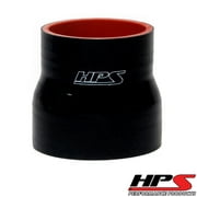 HPS High Temp 5/8" > 3/4" ID x 3" Long 4-ply Reinforced Silicone Reducer Coupler Hose Black (16mm > 19mm ID x 76mm Length)