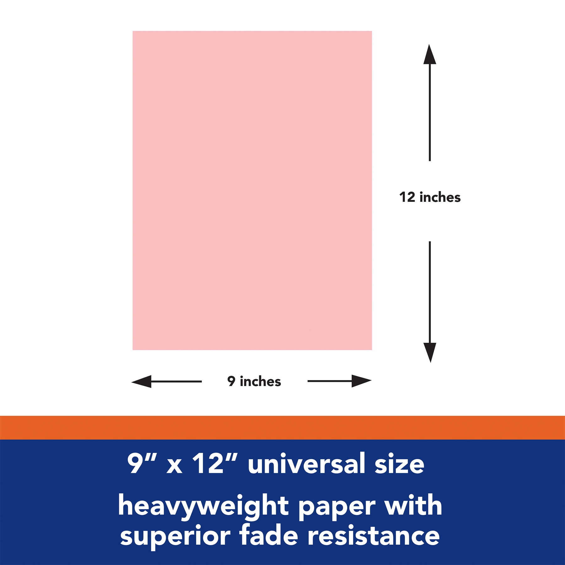 Tru-Ray Construction Paper, Heavyweight, Pink, 9" x 12", 50 Sheets Per Pack, 10 Packs