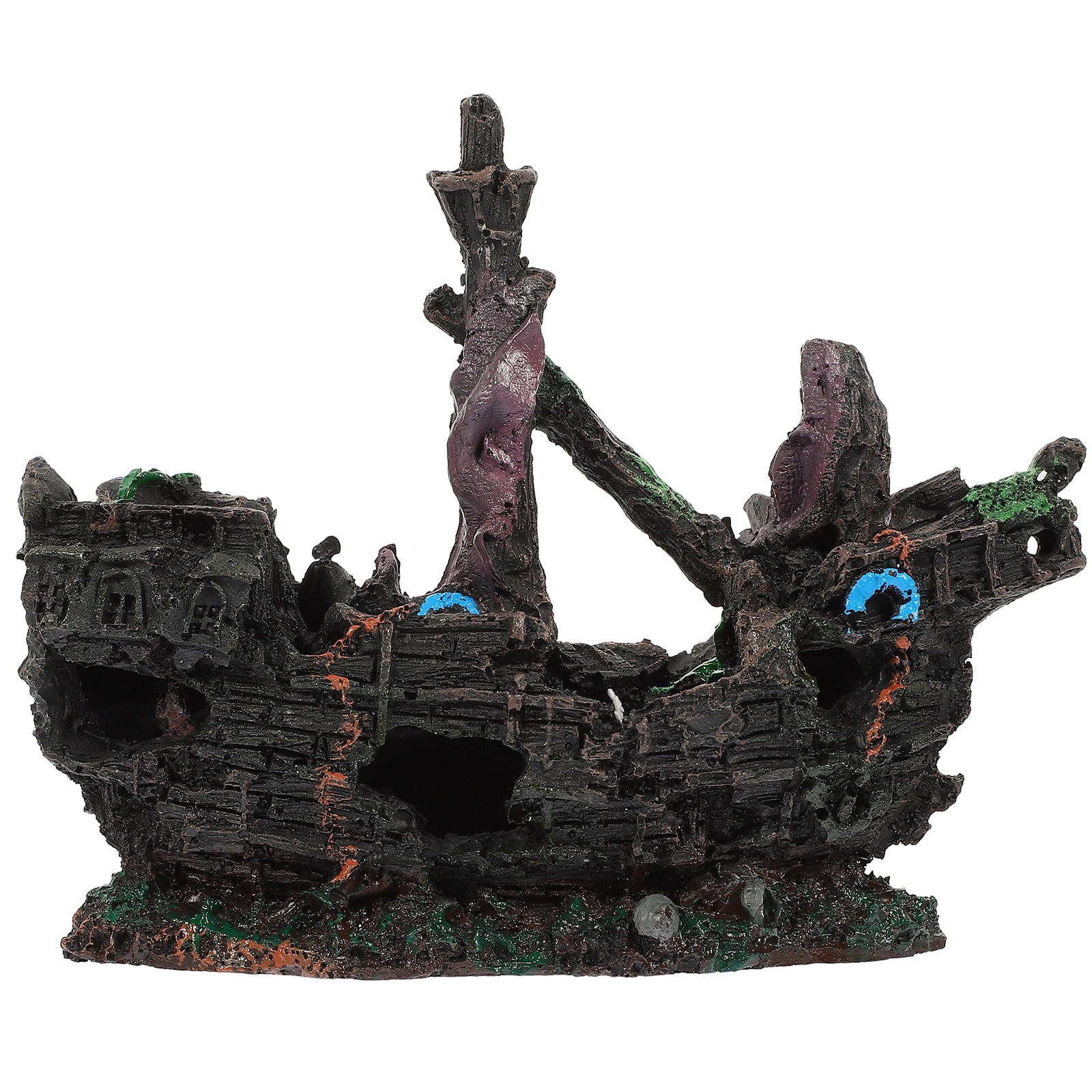 Underwater Ship Adorn Aquarium Ship Ornament Fish Tank Shipwreck Fish