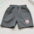 thumbnail image 2 of vokkrv Girls Boys Sweat Shorts Elastic Waist Casual Summer Lounge SweatShorts Teen Shorts for Teen Girls Dark Gray 3-4 Years, 2 of 3