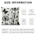 thumbnail image 6 of Awypu Set of 2 Ink Painting Black Dandelion Butterflies Inspirational Quote Decorative Lumbar Throw Pillow Cover Case Home Living Room Bed Sofa Car, 6 of 6