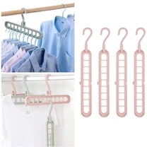 4 Pack-Closet-Organizers-and-Storage, Magic Hangers Space Saving for Clothes, Closer Organizer Space Saver Hanger Organizer for Multipurpose, Dorm Room Essentials, Pink