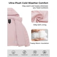thumbnail image 5 of Wantdo Women's Winter Coat Windproof Hooded Puffer Jacket Warm Winter Fleece Coat Pink M, 5 of 7