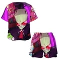 thumbnail image 3 of Invader Zim Gir Gaz Summer Home Suit For Womens Short-Sleeved Pajama Set 2pcs Loungewear Soft Sleepwear T-Shirts Tee Shirt Top And Short Sleeping Pants, 3 of 8