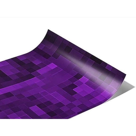 Rwraps Purple Pixel Tried and True Matte Vinyl Film Wrap 59in x 10ft Vinyl Vehicle Car Film Sheet