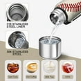 thumbnail image 3 of 20 Oz Baseball Pattern Coffee Tumbler Double Wall Insulated Stainless Steel Water Bottle | Metal Reusable Thermoses Flask with Cup Cap | Leak & Sweat Proof with Anti-Dust Lid, 3 of 7