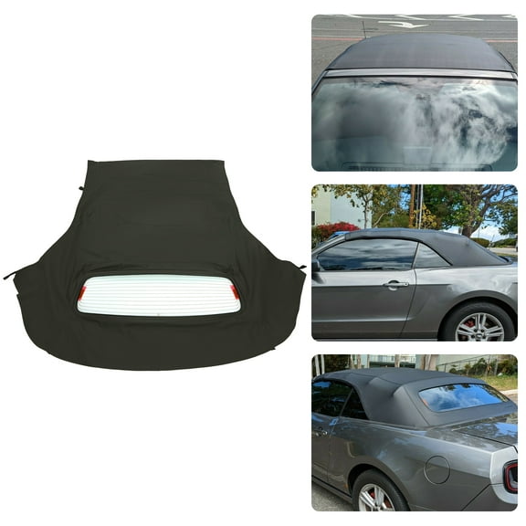 Kojem Convertible Sailcloth Soft Top W/ Glass Window for 2005-2014 Ford Mustang