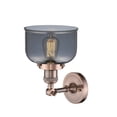 thumbnail image 2 of 203-AC-G73 Innovations Lighting Bell - 1 Light Wall Sconce In Industrial Style-12 Inches Tall and 8 Inches Wide-Antique Copper Finish-Light Smoke, 2 of 2