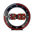 thumbnail image 2 of Reloj de pared digital Alarma Fecha Reloj electrónico USB Deasktop Relojes Cuenta roja en segundo, 2 of 9