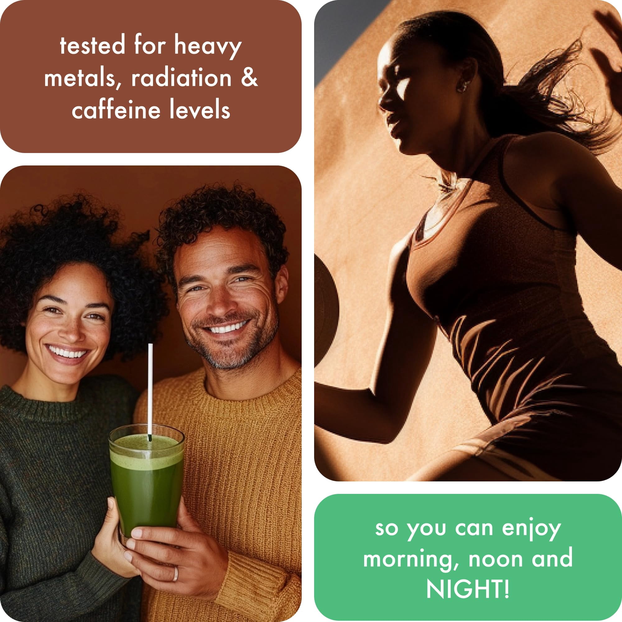 Caff Off Decaf Chocolate Matcha Green Tea Powder From Japan – 1.06 oz / 30 g – Ceremonial Grade & Sugar-Free – No Fillers or Milk Powders – Naturally Decaffeinated Without Chemicals