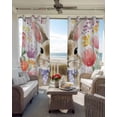 thumbnail image 6 of Easter Bunny Blackout Curtains for Bedroom Living Room Darkening Curtains 96 Inches Long Spring Tulips Vintage Botanical Pastoral Window Curtain 2 Panels Set Window Treatment Grommet Drapes 52"x96", 6 of 9