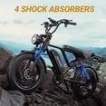 thumbnail image 5 of VOLTVOGUE BK-20 Adult Electric Bike, 1500W Brushless Motor, 20" Fat Tire 48V 960Wh Ebike, 31MPH Top Speed Dual Suspension, 5 of 8