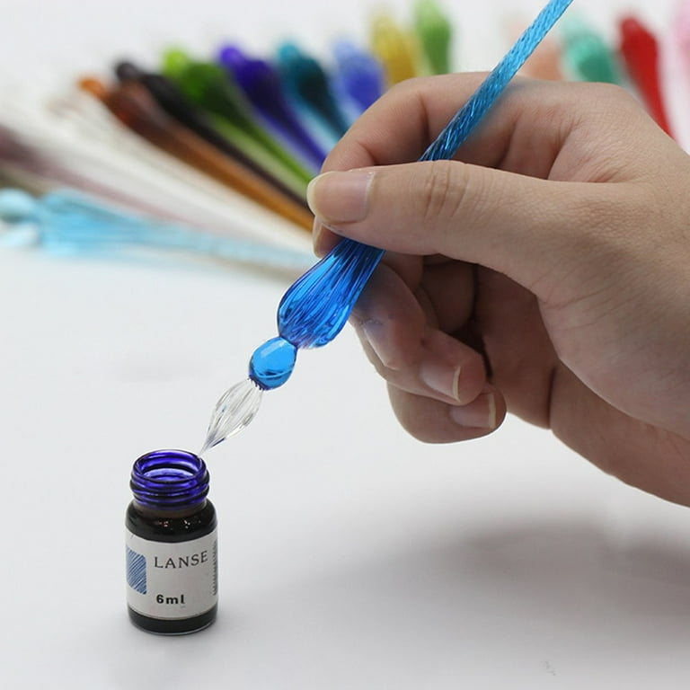 Vintage Glass Dip Pen For Art, Signature, And Calligraphy