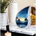 thumbnail image 7 of Blue Night Stars Unique Urns For Human Ashes Adult Mom - Cremains Large Urn For Ashes Adult Dad - Unique Urns - Funeral Decorative Ash Urn 10 Inch & 200 Cubic Inches Capacity, 7 of 7