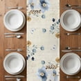 thumbnail image 4 of Table Runner 90 Inches Long for Kitchen Dining, Spring Blue Floral Dresser Scarf Farmhouse, Dining Table Decorations for Wedding/Parties, Vintage Garden Wildflowers Botanical 13 x 90 In, 4 of 8