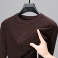 thumbnail image 4 of OJinShaWanO Pull Col Rond pour Hommes Mode Automne/hiver 2025 Semi-Col Roulé Slim Rayé, 4 of 5