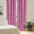 thumbnail image 2 of Ambesonne Animals Window Curtains, Wavy Tropical Flamingos, Each 28" W x 95" L, Pink Rose, 2 of 4