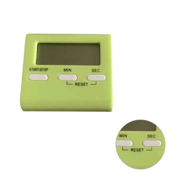 Ounissouiy Temporizador de cocina Digital, pantalla LCD de pantalla grande, cuenta regresiva cuadrada, cronómetro para horno, reloj despertador para Cocina y Comedor Verde