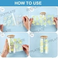 thumbnail image 3 of 1 Set 8Pcs 8 Styles UV Plastic Cup Wrap Transfer Stickers for Glass Mixed Shapes 247x120x0.3mm 8pcs/set, 3 of 6