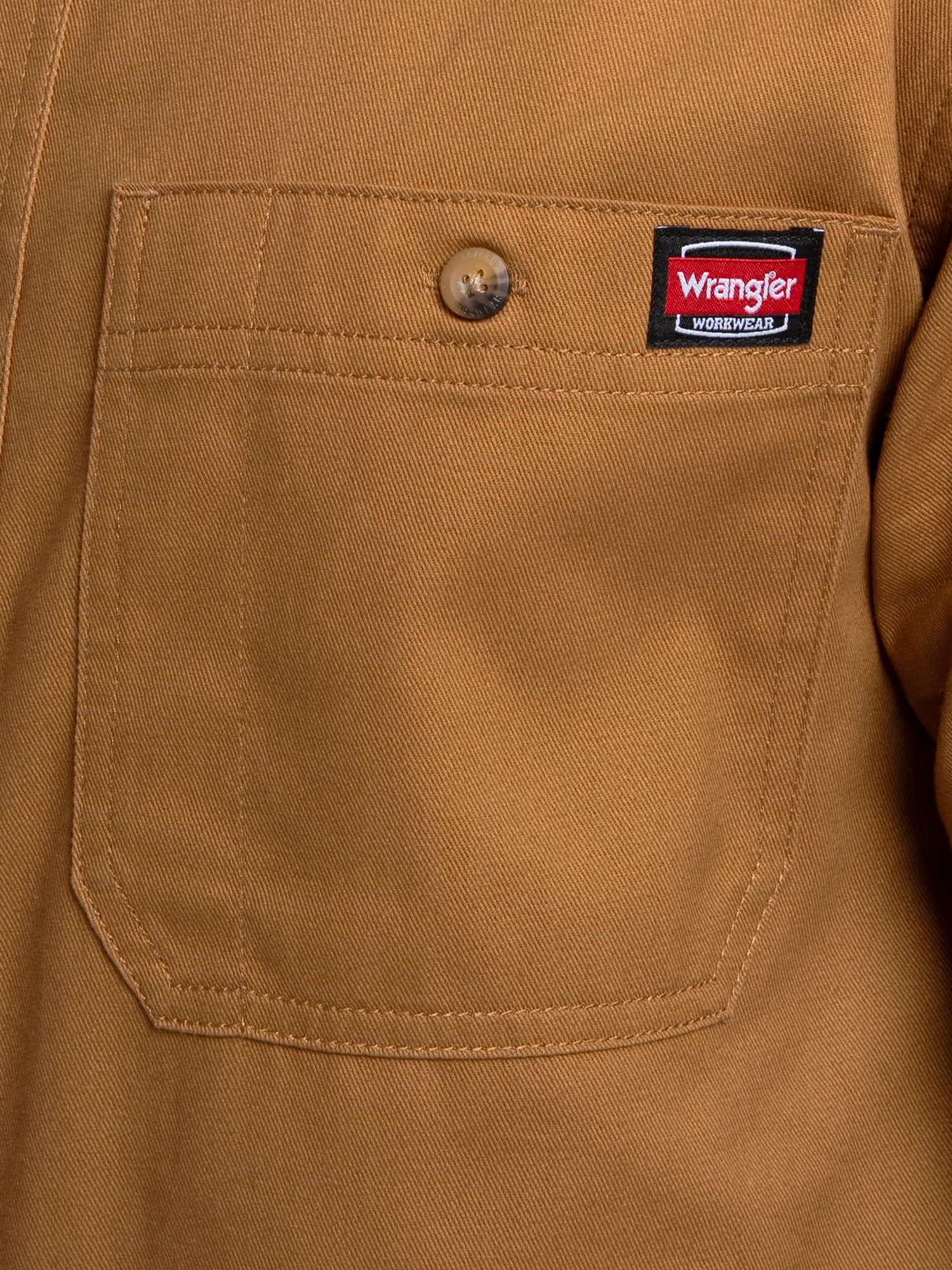 Wrangler Workwear Men’s Short Sleeve Durable Twill Pen Pocket Work Shirt, size S-3XL