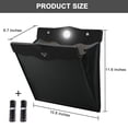 thumbnail image 3 of Garbage Bag For Car, Multipurpose Hanging Car Trash Bags With Smart Led, Waterproof Trash Can For Car Back Seat With 30 Pcs Disposable Garbage Bags, Black, 3 of 7