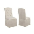 thumbnail image 4 of Rustic Gray Wood 7pc Dining Set with Beige Skirt Chairs and Bench, 4 of 4
