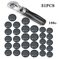 Car 30pcs 3 sizes Truck Tire Repair Rubber Patch Tool Kit 34/42/58mm w/ Roller